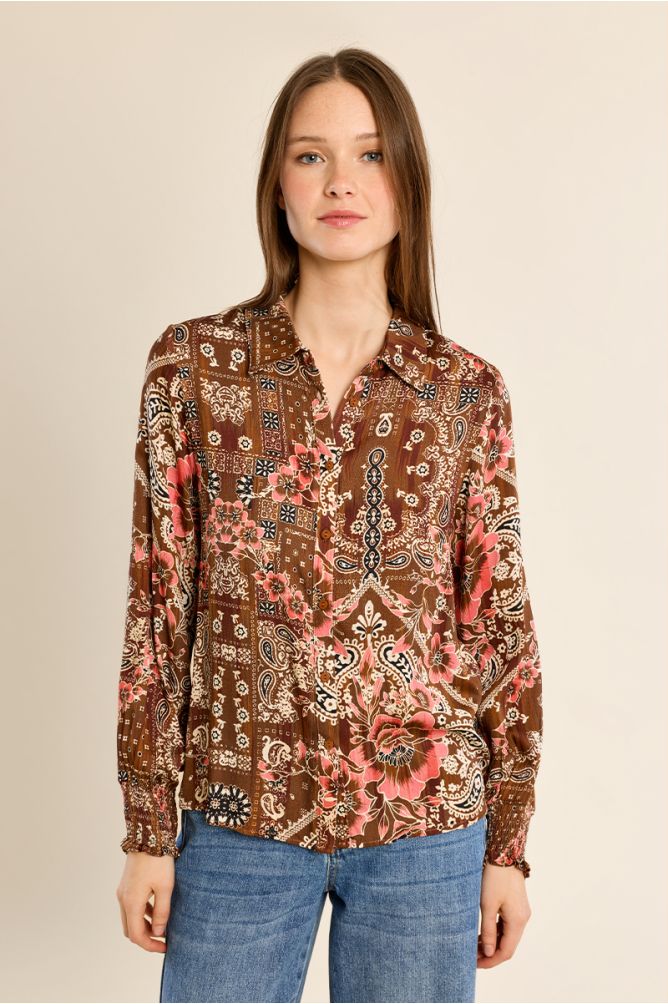 Chemise fluide imprimée cachemire