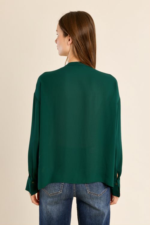 Blouse fluide col lavallière