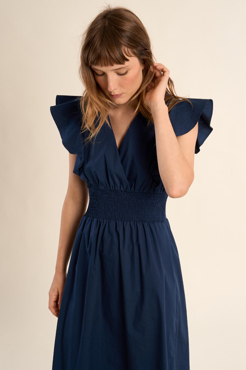 Robe longue en volume