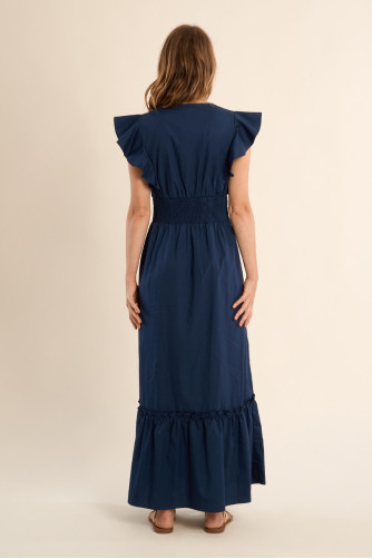 Robe longue en volume