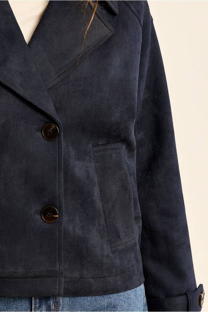 Chaqueta de manga larga cuello y solapa