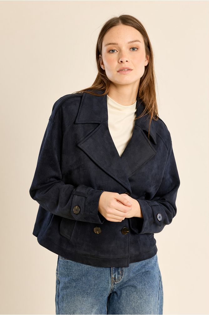 Chaqueta de manga larga cuello y solapa