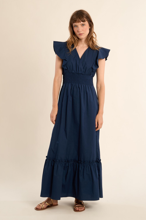 Robe longue en volume