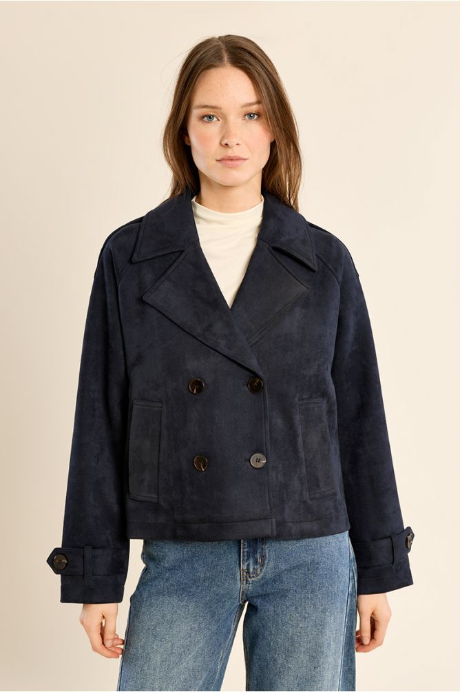 Chaqueta de manga larga cuello y solapa