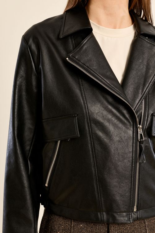 Faux leather jacket