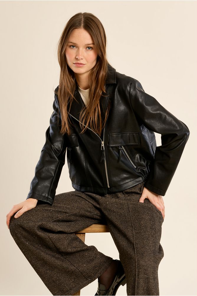 Blouson en simili-cuir