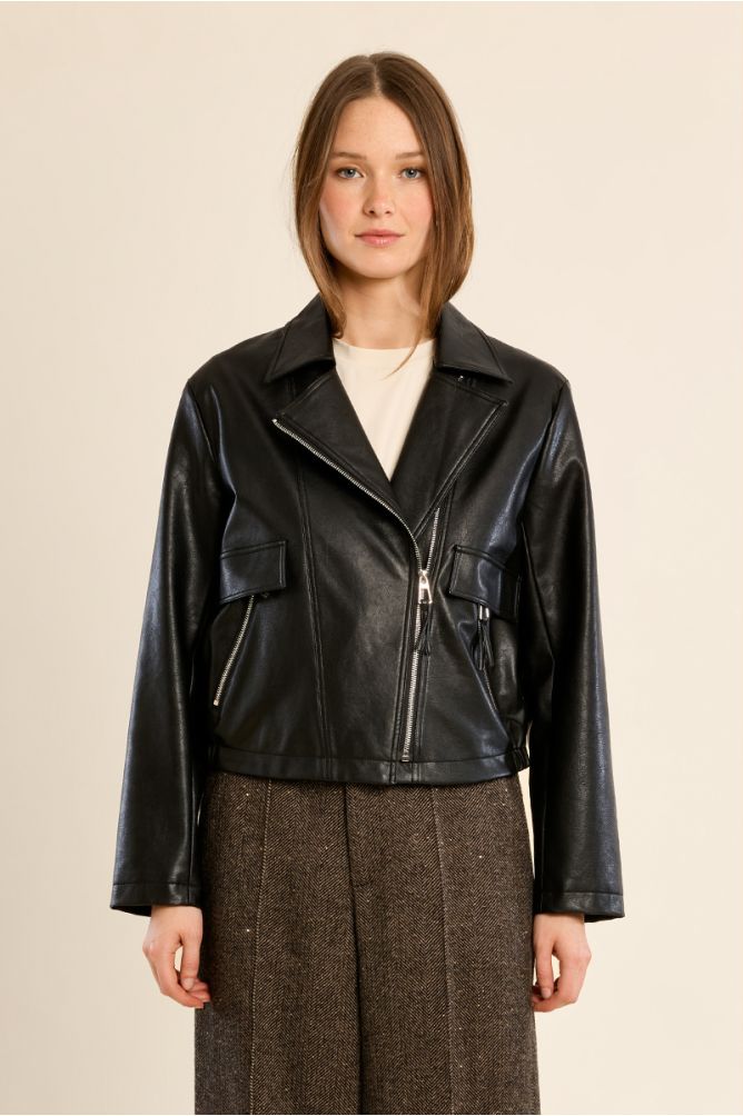 Blouson en simili-cuir