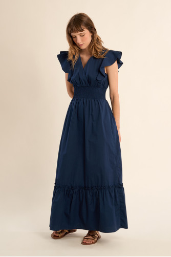 Robe longue en volume