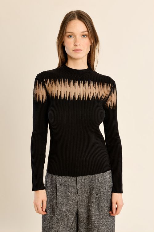 Fine ribbed sweater