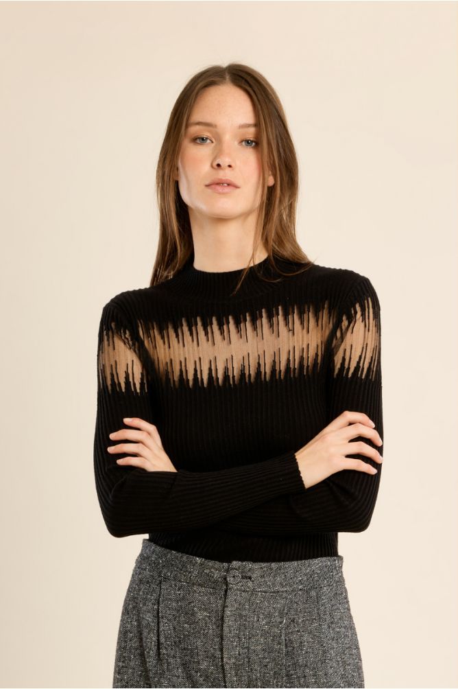 Fine ribbed sweater