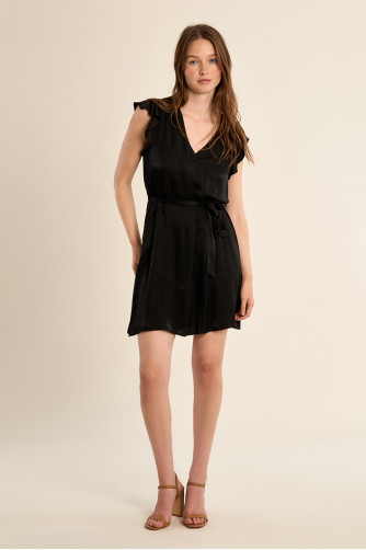 Robe courte et nouable à la taille