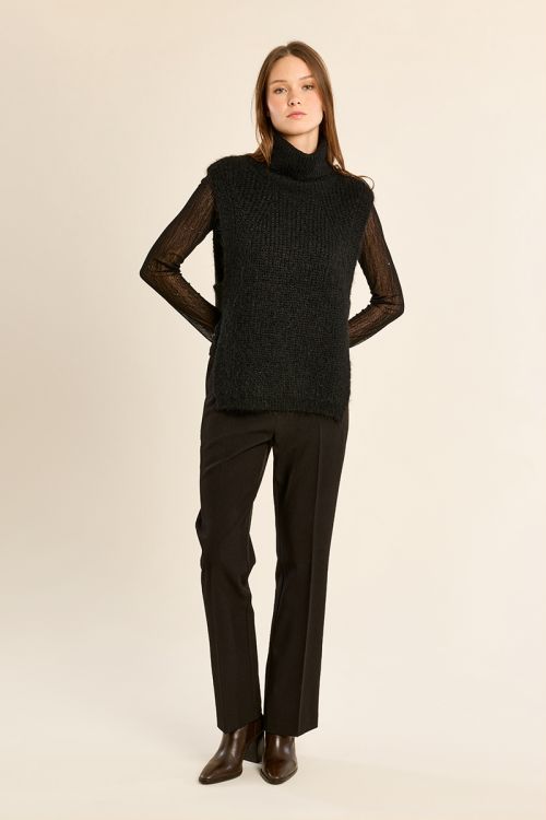 Top nero semitrasparente - Molly Bracken