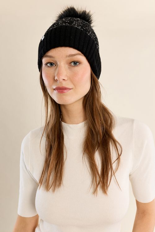 Bonnet léopard, à paillettes