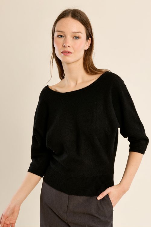 Jersey de manga 3/4 cuello barco
