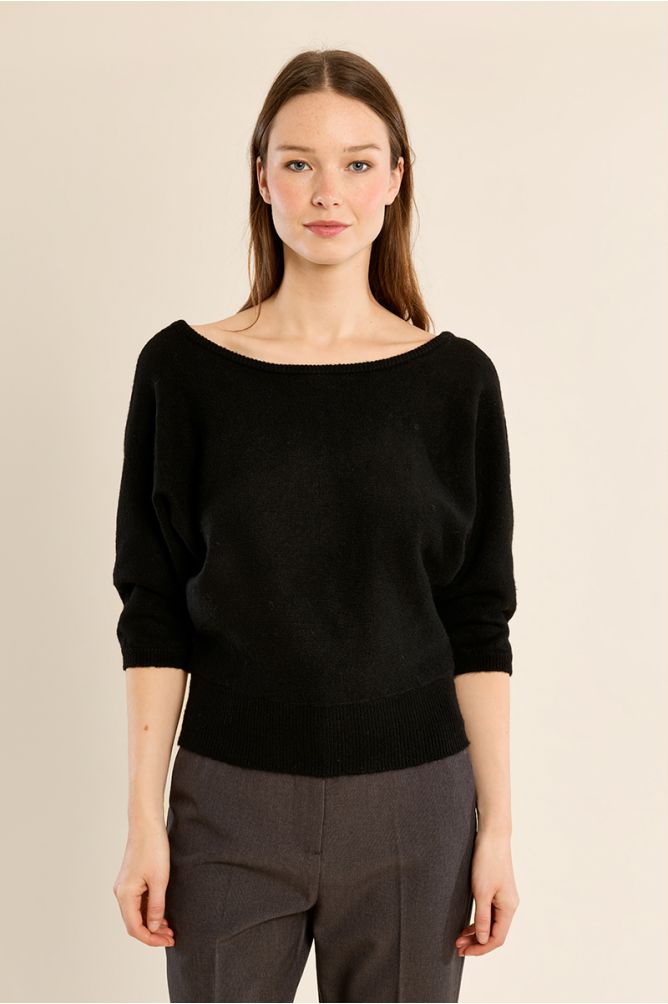 Jersey de manga 3/4 cuello barco