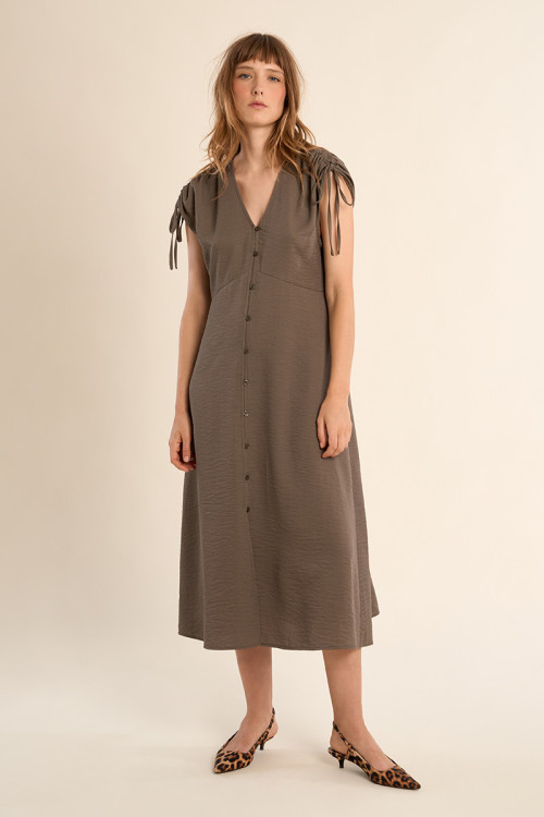Midi dress, V-neck