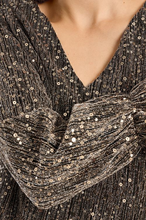 Blusa con scollo a V con strass - Molly Bracken