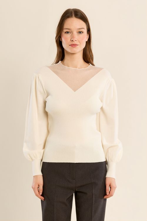 Jersey de manga larga cuello en V