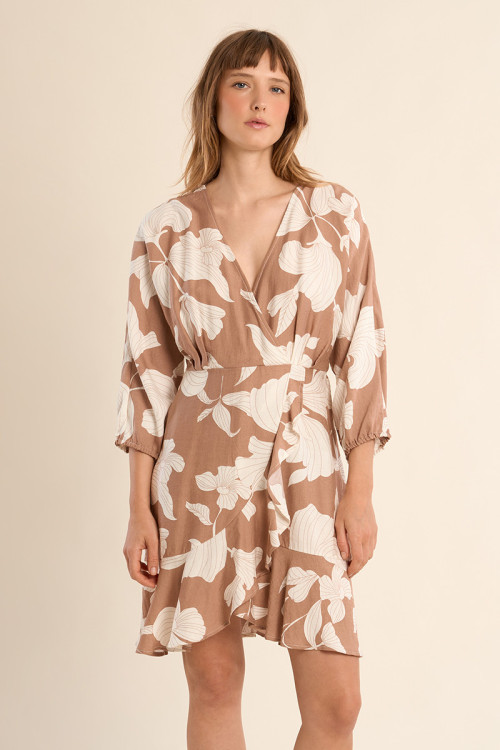 Robe courte, imprimée