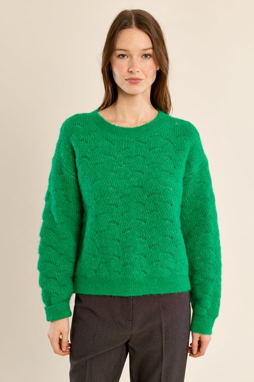 Pull en maille, détails ajourés