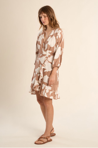 Robe courte, imprimée