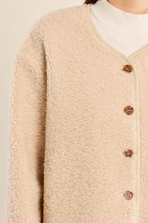 Chaqueta de manga larga de borreguito