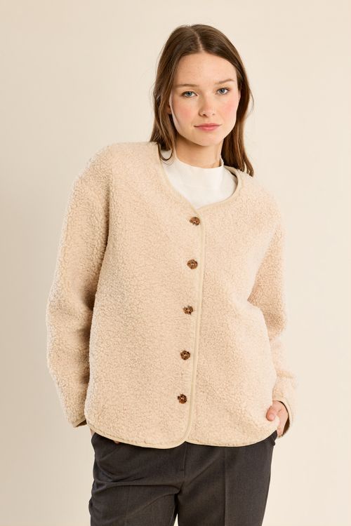 Chaqueta de manga larga de borreguito