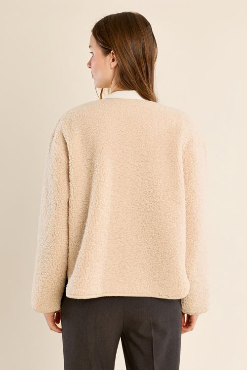 Chaqueta de manga larga de borreguito