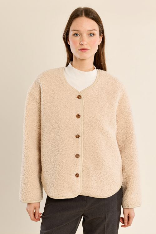 Chaqueta de manga larga de borreguito