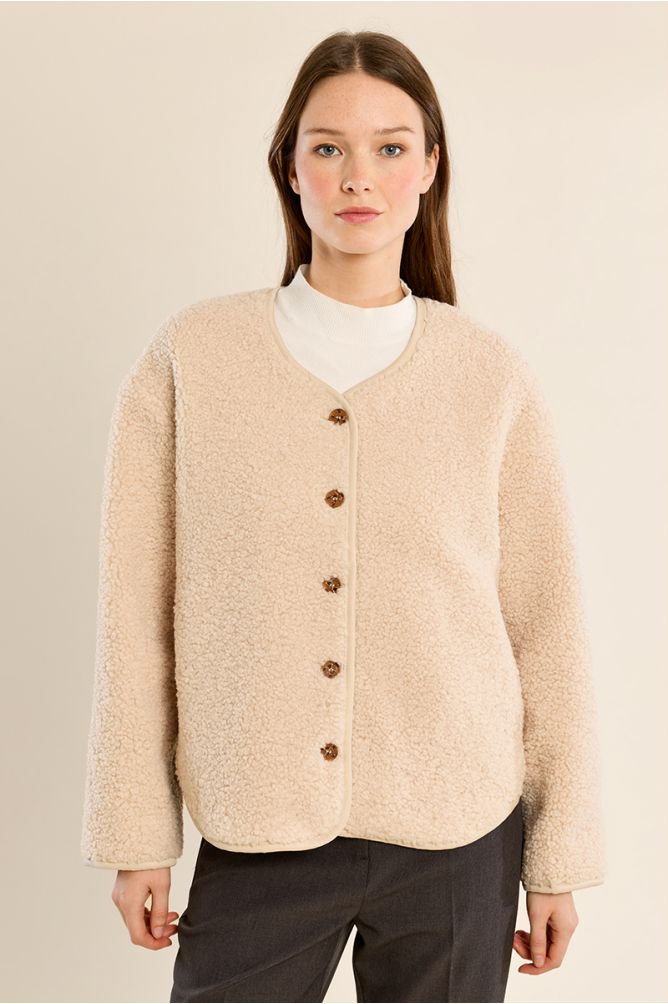Chaqueta de manga larga de borreguito