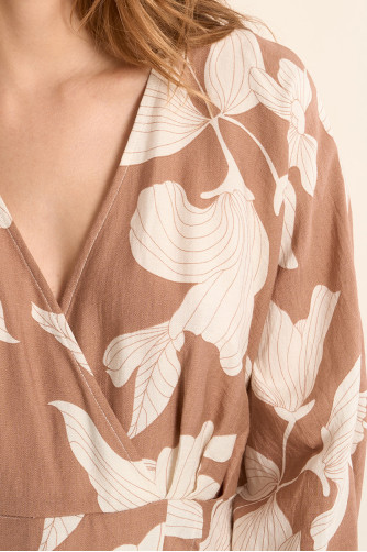 Robe courte, imprimée