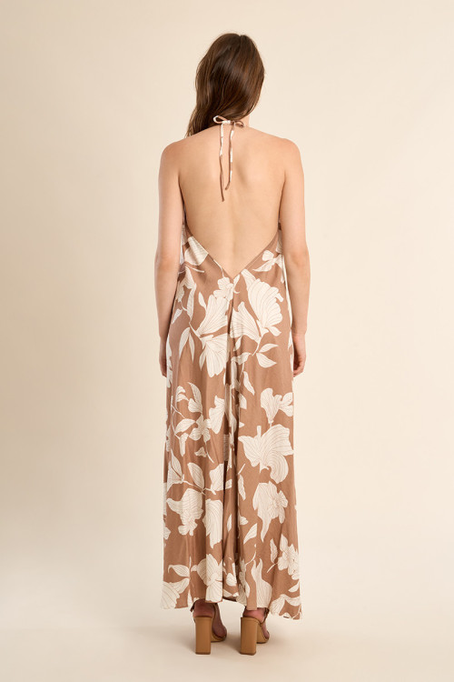 Robe longue, imprimée