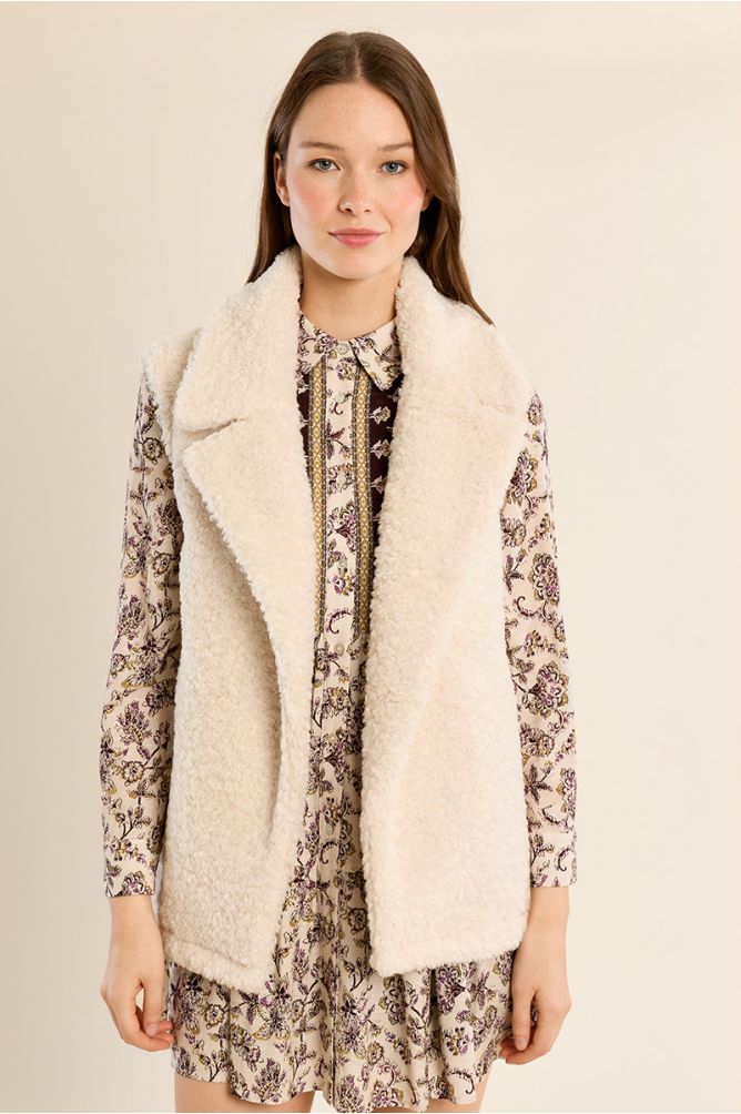 Fur-effect vest