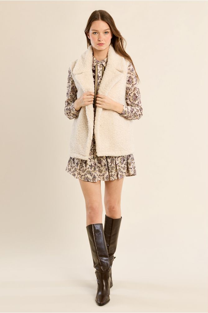 Fur-effect vest