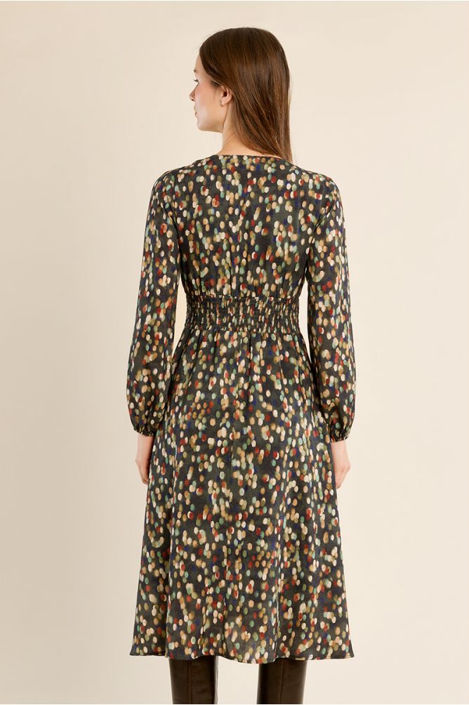 Vestido de manga larga con estampado