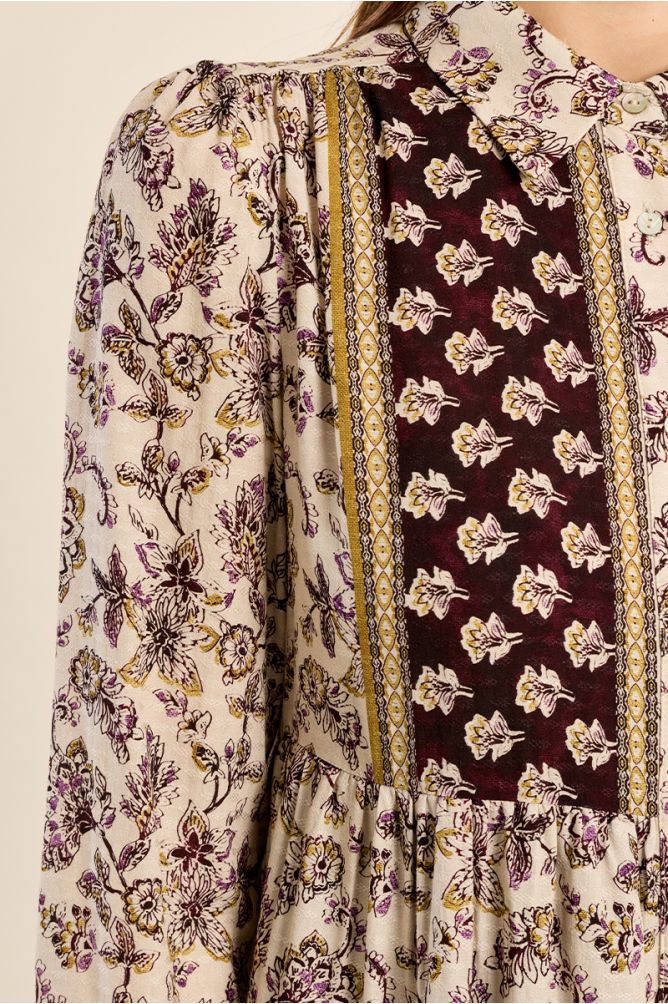 Robe chemise volantée