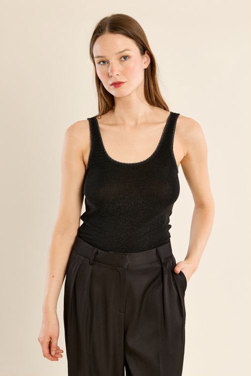 Semi-sheer tank top