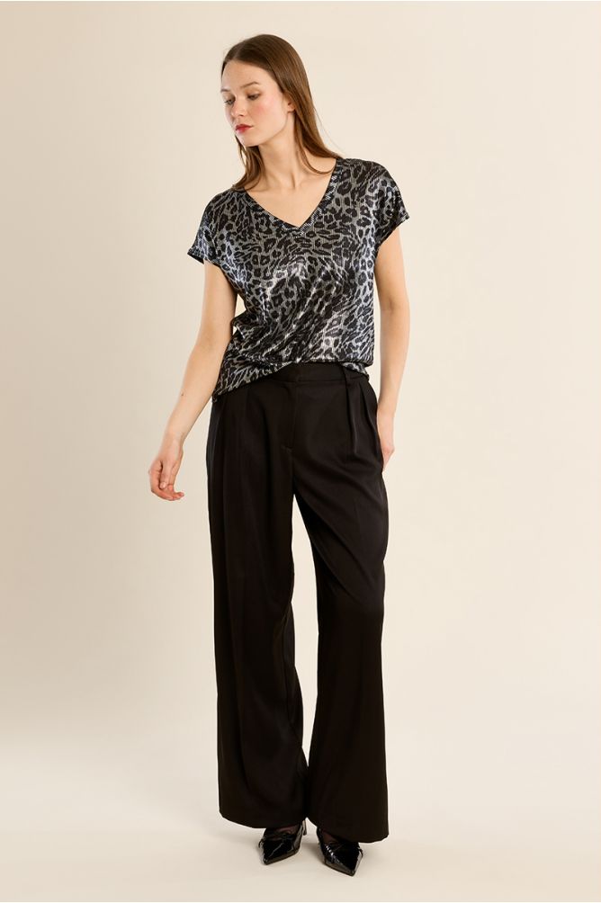 T-shirt a maniche corte a costine - Molly Bracken