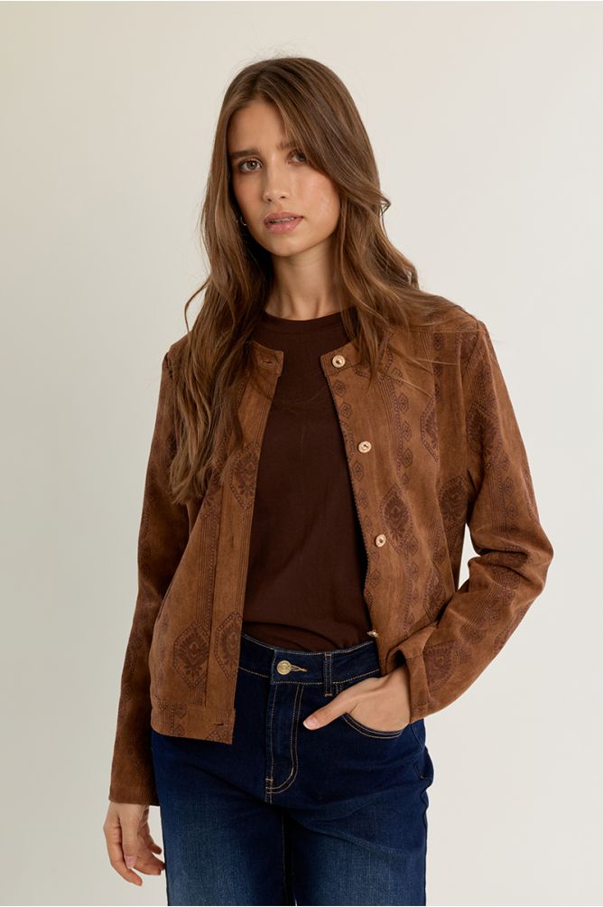 Chaqueta de manga larga con estampado
