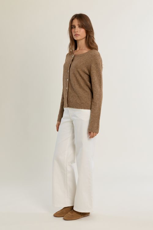 Cardigan en maille col rond