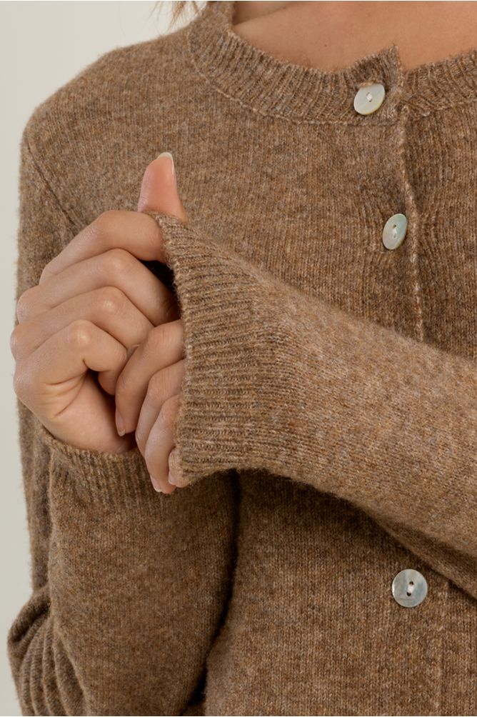 Cardigan en maille col rond