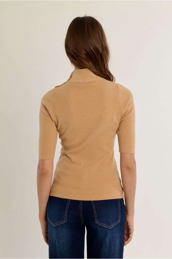 Turtleneck top, 3/4 sleeves