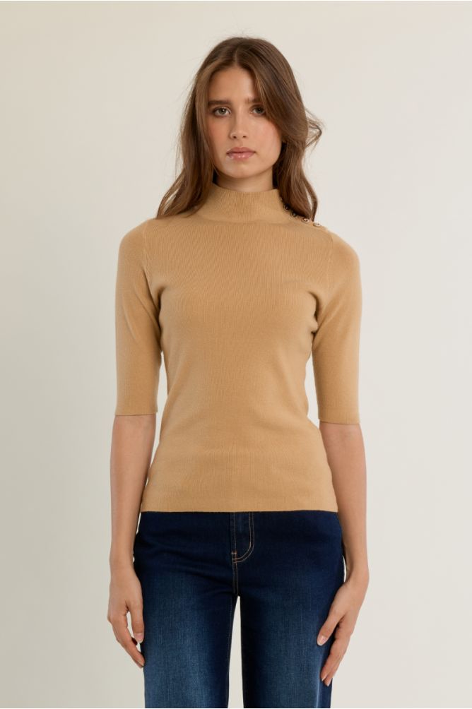 Turtleneck top, 3/4 sleeves