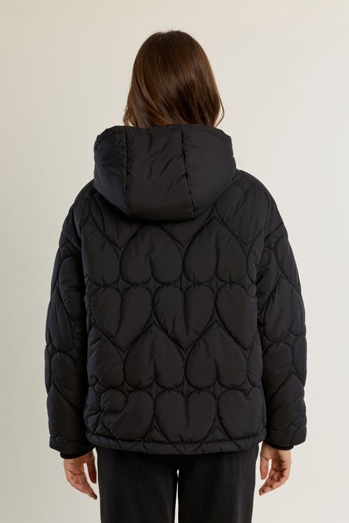 Doudoune matelassée à motif cœur