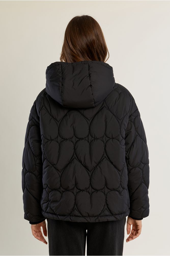 Doudoune matelassée à motif cœur