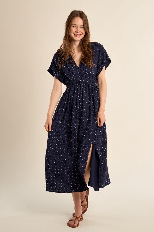 Long polka dot dress