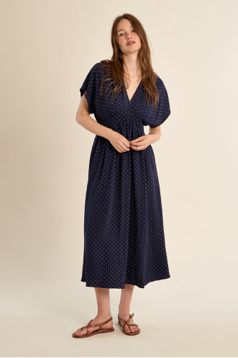 Long polka dot dress