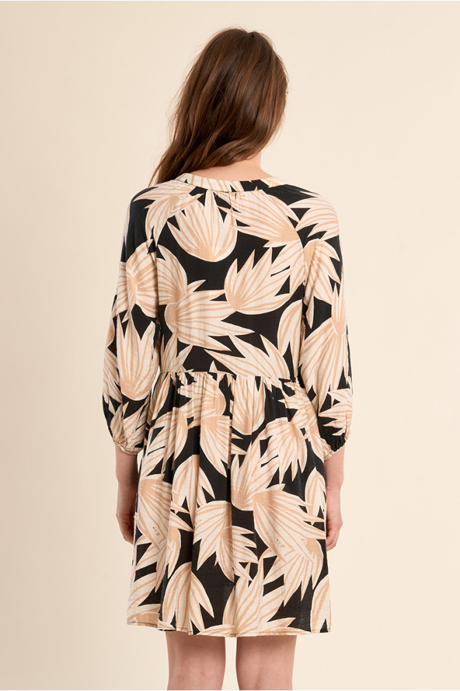 Robe courte Babydoll à imprimé