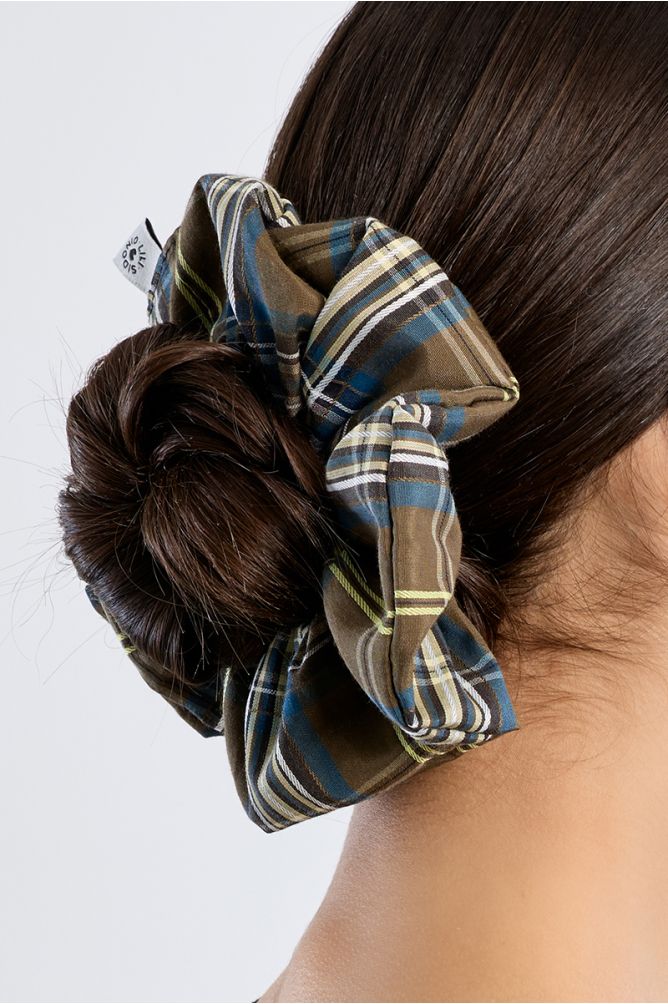 Khaki cotton scrunchie