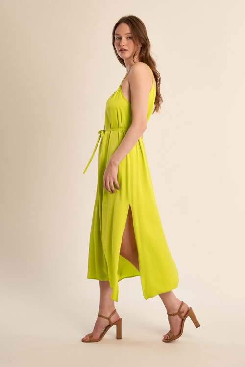 Robe longue à fines bretelles